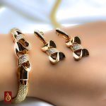 دستبند و گوشواره از سرویس سووارسکی یاسان کد 102